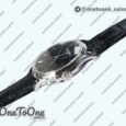 Реплика часов Patek Philippe Calatrava 5227 Stainless steel Top-tier Копия один в один Black&White Dial Black Leather Strap 324CS 3KF