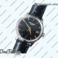 Реплика часов Patek Philippe Calatrava 5227 Stainless steel Top-tier Копия один в один Black&White Dial Black Leather Strap 324CS 3KF