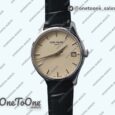 Реплика часов Patek Philippe Calatrava 5227 Stainless steel Cream White Leather Strap MY9015 Mod