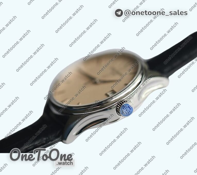 Реплика часов Patek Philippe Calatrava 5227 Stainless steel Cream White Leather Strap MY9015 Mod