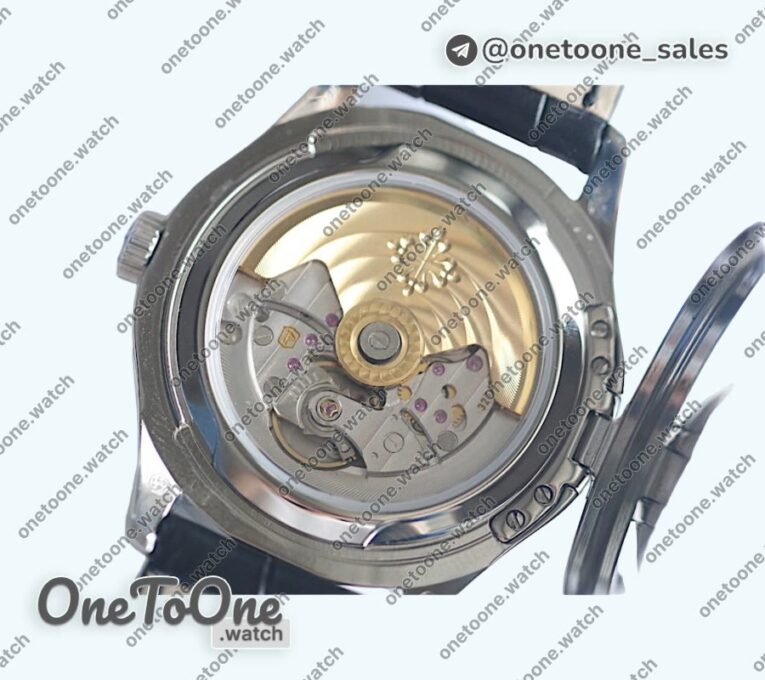 Реплика часов Patek Philippe Calatrava 5227 Stainless steel Cream White Leather Strap MY9015 Mod