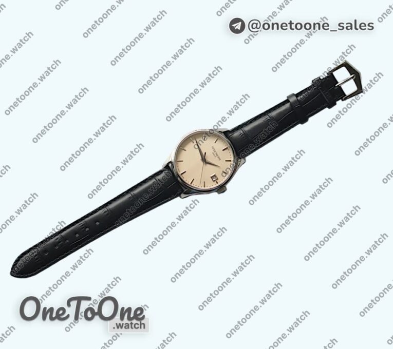 Реплика часов Patek Philippe Calatrava 5227 Stainless steel Cream White Leather Strap MY9015 Mod