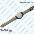 Реплика часов Patek Philippe Calatrava 5227 Stainless steel Cream White Leather Strap MY9015 Mod