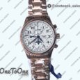 Реплика часов Longines Master Moonphase Chronograph Rose gold Top-tier Копия один в один White Dial Bracelet