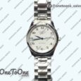 Реплика часов Longines Master Day Date Stainless steel Top-tier Копия один в один White Textured Dial Stainless steel Bracelet