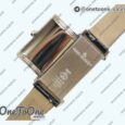 Реплика часов Jaeger-lecoultre Reverso Ladies Stainless steel White&Blue Dials Leather Strap Japan Quartz