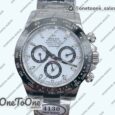 Реплика часов Rolex Daytona 116500 Ceramic Bezel Top-tier Копия один в один 904L Stainless steel Case and Bracelet White Dial