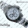 Реплика часов Rolex Daytona 116500 Ceramic Bezel Top-tier Копия один в один 904L Stainless steel Case and Bracelet White Dial