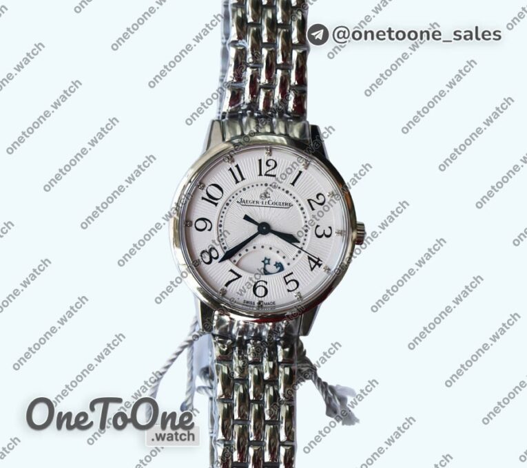 Реплика часов Jaeger-lecoultre Rendez-Vous Night & Day Stainless steel Top-tier Копия один в один Blue&White Textured Dial Diamonds Bezel on Stainless steel Bracelet
