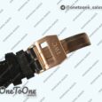 Реплика часов Iwc Big Pilot Real PR IW500909 "Le Petit Prince" Rose gold Blue Dial Top-tier Копия один в один on Brown Leather Strap