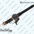 Реплика часов Iwc Big Pilot Real PR IW500909 "Le Petit Prince" Rose gold Blue Dial Top-tier Копия один в один on Brown Leather Strap