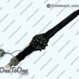 Реплика часов Iwc Pilot Chrono Top Gun IW389001 Real Ceramic Top-tier Копия один в один Black Dial on Black Calfskin Strap