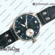 Реплика часов Iwc Big Pilot Real PR IW500431 RUStainless steelIAN "NEMOV" Top-tier Копия один в один on Black Leather Strap