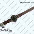 Реплика часов Iwc Big Pilot IW501004 Titanium Top-tier Копия один в один Black Dial on Brown Leather Strap
