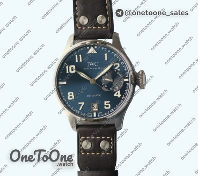 Реплика часов Iwc Big Pilot Real PR IW500908 "Le Petit Prince" Top-tier Копия один в один on Brown Leather Strap V2