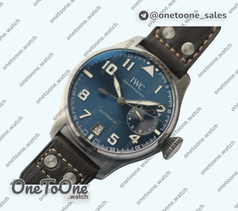 Реплика часов Iwc Big Pilot Real PR IW500908 "Le Petit Prince" Top-tier Копия один в один on Brown Leather Strap V2