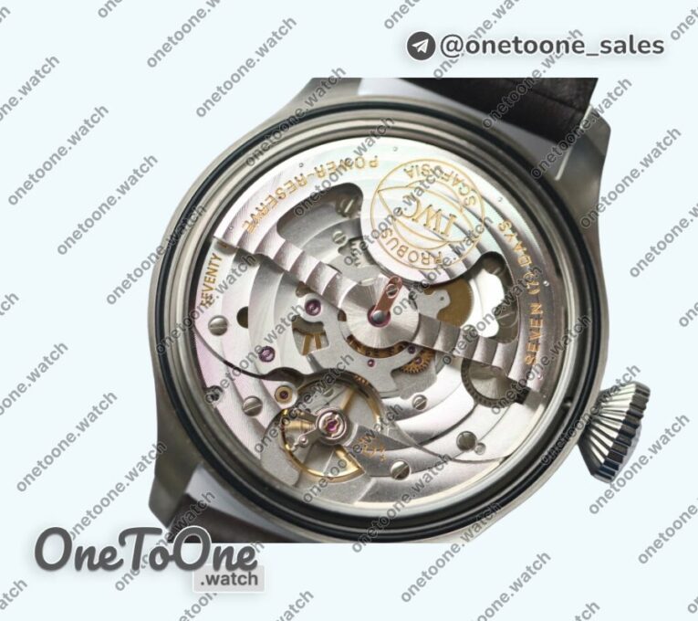 Реплика часов Iwc Big Pilot Real PR IW500908 "Le Petit Prince" Top-tier Копия один в один on Brown Leather Strap V2