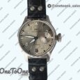 Реплика часов Iwc Big Pilot Real PR IW500906 Top-tier Копия один в один Silver Dial on Black Leather Strap