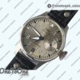 Реплика часов Iwc Big Pilot Real PR IW500906 Top-tier Копия один в один Silver Dial on Black Leather Strap