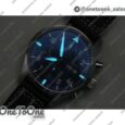 Реплика часов Iwc Pilot Chrono 377714 "Le Petit Prince" 2016 SIHH Blue Top-tier Копия один в один on Brown Leather Strap