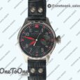 Реплика часов Iwc Big Pilot Real PR IW500433 "Muhammad Ali" Top-tier Копия один в один on Black Leather Strap