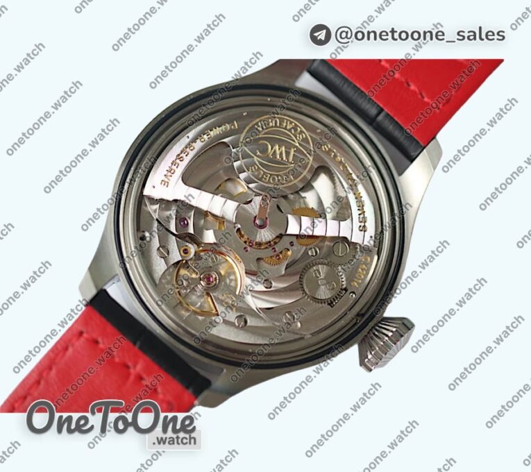 Реплика часов Iwc Big Pilot Real PR IW500433 "Muhammad Ali" Top-tier Копия один в один on Black Leather Strap