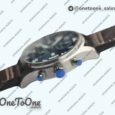 Реплика часов Iwc Pilot Chrono 377706 "Le Petit Prince" Blue Dial Top-tier Копия один в один on Brown Leather Strap