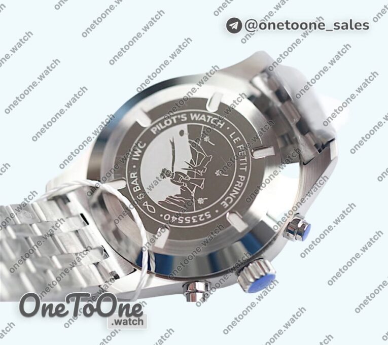 Реплика часов Iwc Pilot Chrono 377706 "Le Petit Prince" Blue Dial Top-tier Копия один в один Bracelet