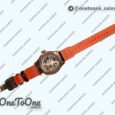 Реплика часов Iwc Big Pilot Real PR IW502706 Rose gold Top-tier Копия один в один Brown Dial on Black Calfskin Strap