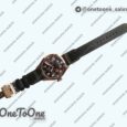 Реплика часов Iwc Big Pilot Real PR IW502706 Rose gold Top-tier Копия один в один Brown Dial on Black Calfskin Strap