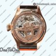 Реплика часов Iwc Big Pilot Real PR IW502706 Rose gold Top-tier Копия один в один Brown Dial on Black Calfskin Strap