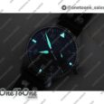 Реплика часов Iwc Big Pilot Real PR IW500901 Brown Top-tier Копия один в один Black Leather Strap