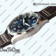 Реплика часов Iwc Mark XVIII IWC327010 Stainless steel Blue Dial Leather Strap M+F