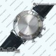 Реплика часов Iwc Portofino Chrono Stainless steel Top-tier Копия один в один White Dial Gold Markers Leather Strap