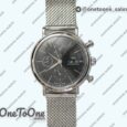 Реплика часов Iwc Portofino Chronograph Stainless steel Black Dial Bracelet A-7750
