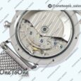 Реплика часов Iwc Portofino Chronograph Stainless steel Black Dial Bracelet A-7750