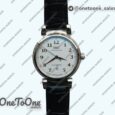 Реплика часов Iwc Da Vinci IW356601 Stainless steel Top-tier Копия один в один White Dial on Black Leather Strap TWF