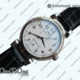 Реплика часов Iwc Da Vinci IW356601 Stainless steel Top-tier Копия один в один White Dial on Black Leather Strap TWF