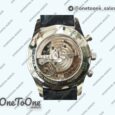 Реплика часов Iwc Portugieser Chrono Classic 42 IW390406 Stainless steel Top-tier Копия один в один White dial Blue Num Leather Strap
