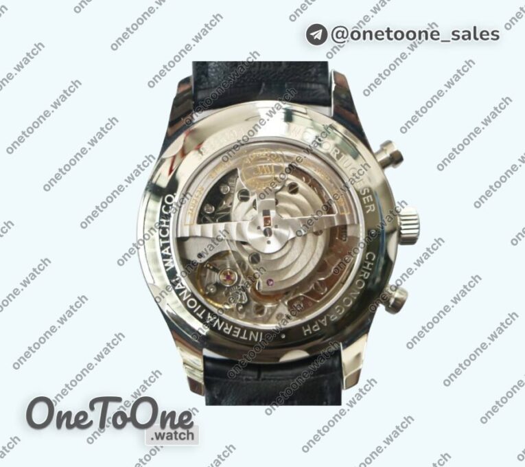 Реплика часов Iwc Portugieser Chrono Classic 42 IW390406 Stainless steel Top-tier Копия один в один White dial Blue Num Leather Strap
