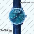 Реплика часов Iwc Portuguese Real PR Real Annual Calendar IW503510 Top-tier Копия один в один Green Dial on Black Leather Strap
