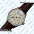 Реплика часов Iwc Portuguese Real PR Real Annual Calendar IW5035 Top-tier Копия один в один White Dial Rose gold Markers on Brown Leather Strap