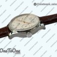 Реплика часов Iwc Portuguese Real PR Real Annual Calendar IW5035 Top-tier Копия один в один White Dial Rose gold Markers on Brown Leather Strap