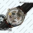Реплика часов Iwc Portuguese Real PR Real Annual Calendar IW5035 Top-tier Копия один в один White Dial Rose gold Markers on Brown Leather Strap
