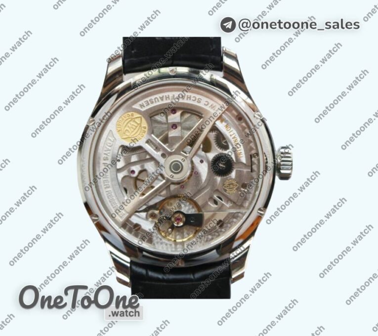 Реплика часов Iwc Portuguese Real PR Real Annual Calendar IW503502 Top-tier Копия один в один Blue Dial on Black Leather Strap