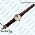 Реплика часов Iwc Portuguese Tourbillon IW5463 Rose gold Top-tier Копия один в один White Dial on Brown Leather Strap
