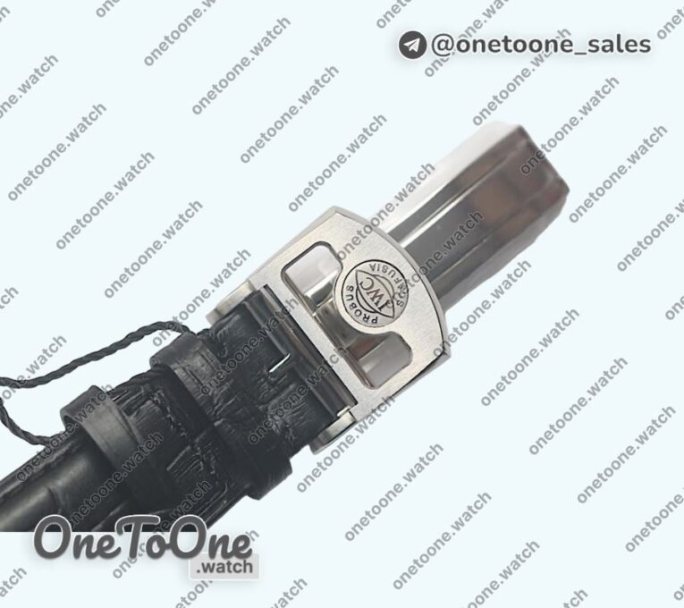 Реплика часов Iwc Portuguese Real PR IW500708 7 Days Top-tier Копия один в один Green Dial Black Leather Strap V4