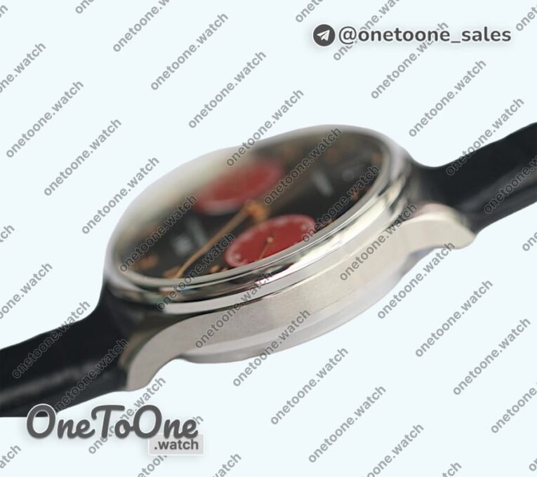 Реплика часов Iwc Portuguese Real PR IW500126 7 Days Top-tier Копия один в один Gery Dial Black Leather Strap