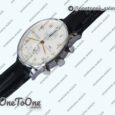 Реплика часов Iwc Portuguese IW371445 Top-tier Копия один в один Stainless steel White Dial Rose gold Markers on Brown Leather Strap V3 (Slim Movement)