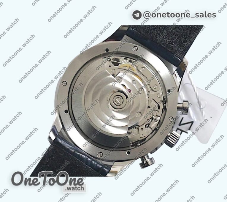 Реплика часов Iwc Portuguese IW371446 Top-tier Копия один в один Stainless steel White Dial Blue Markers on Blue Leather Strap V3 (Slim Movement)